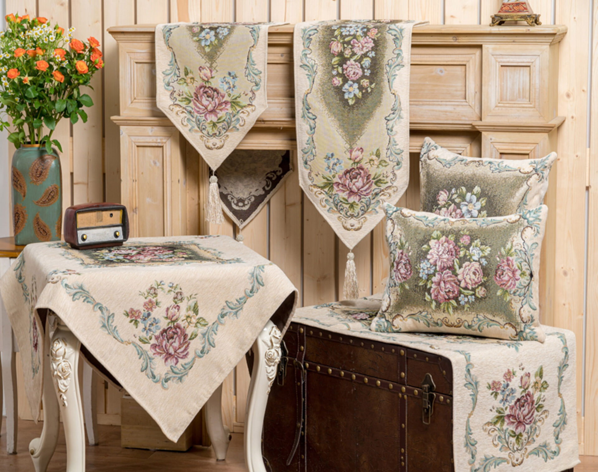 PLS-TB2212 (Στόφα-DAMASCO) Beige 65x180
