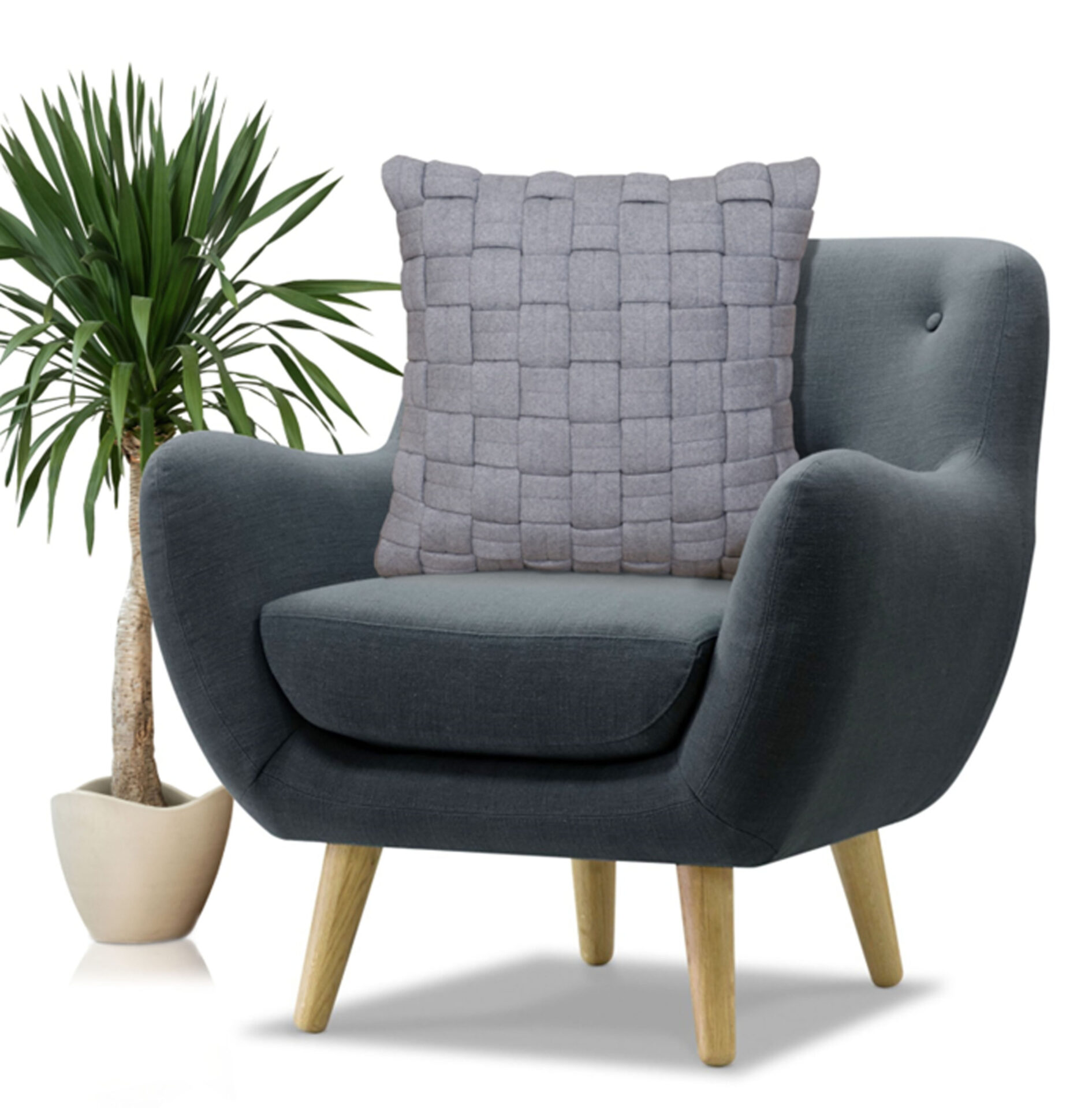 Clusp (Lt. Grey) Cushion with polyfiller 50x50