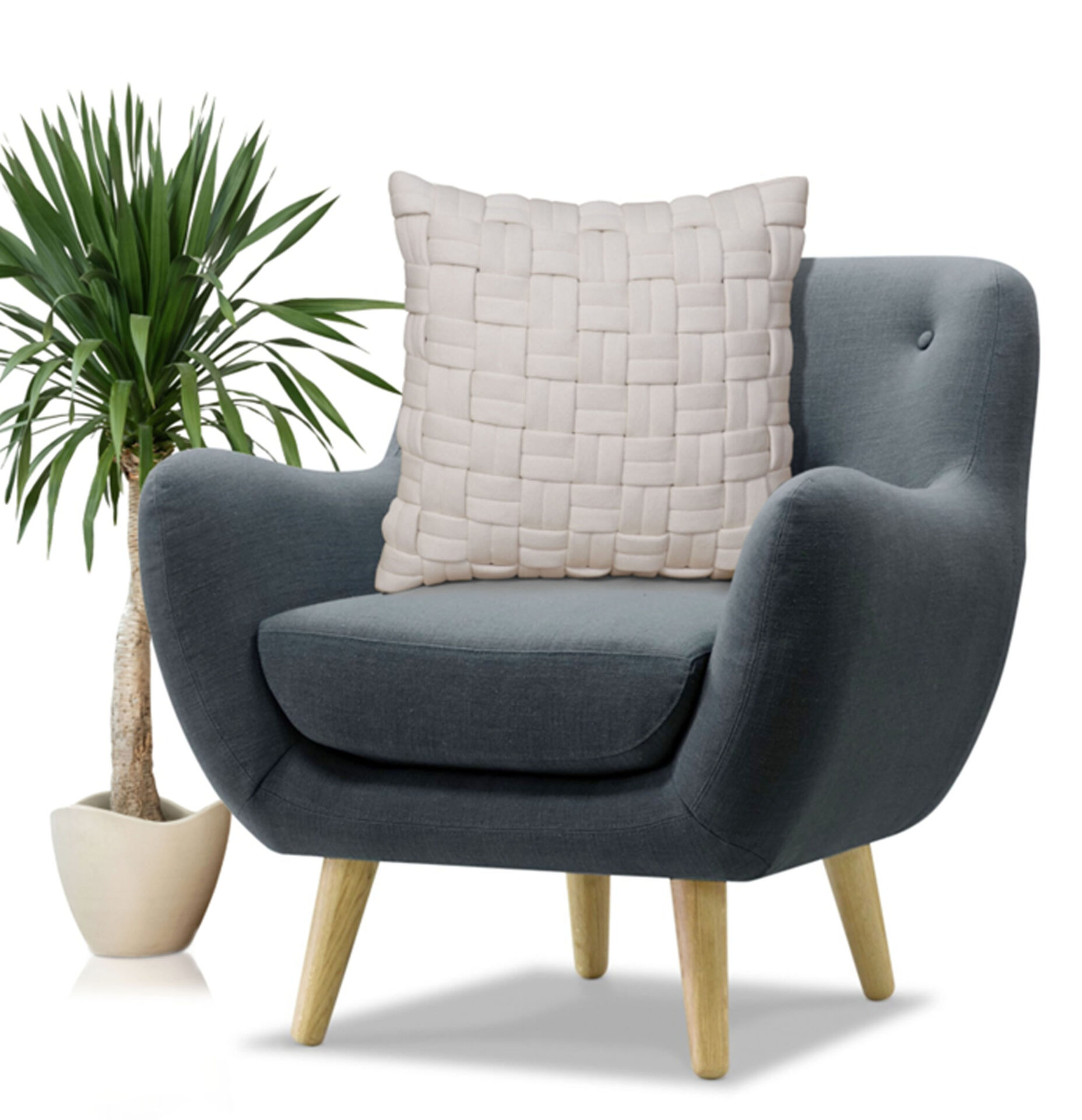 Clusp (Natural) Cushion with polyfiller 40x60