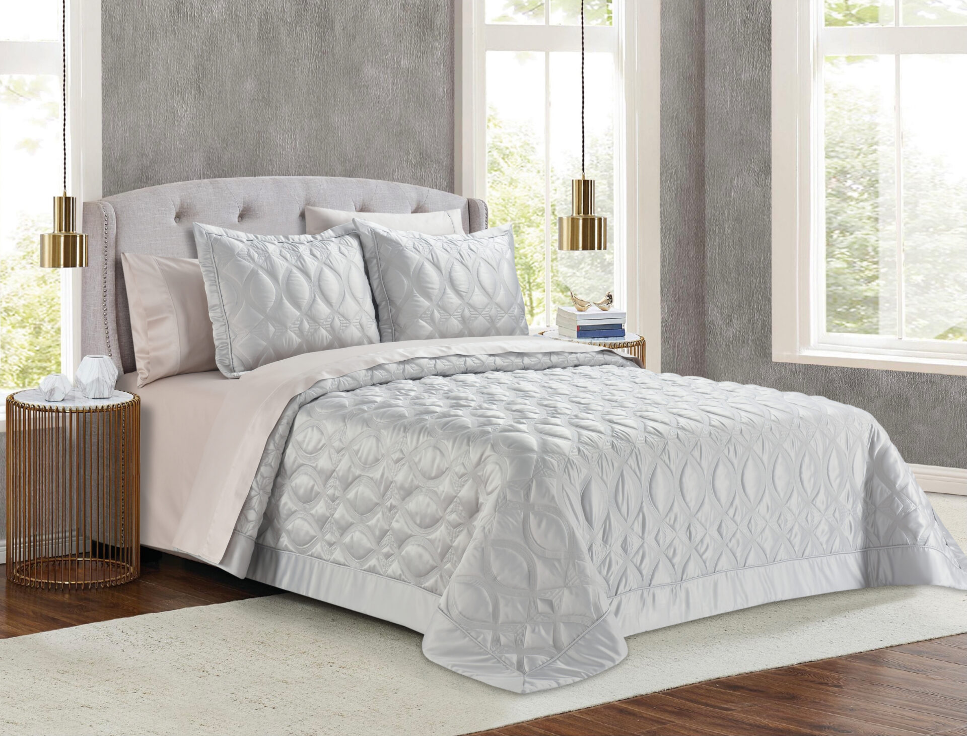 Monte Carlo (Βeige) Bedspread 250×240 + Mαξ/θήκες 50×70/2τεμ
