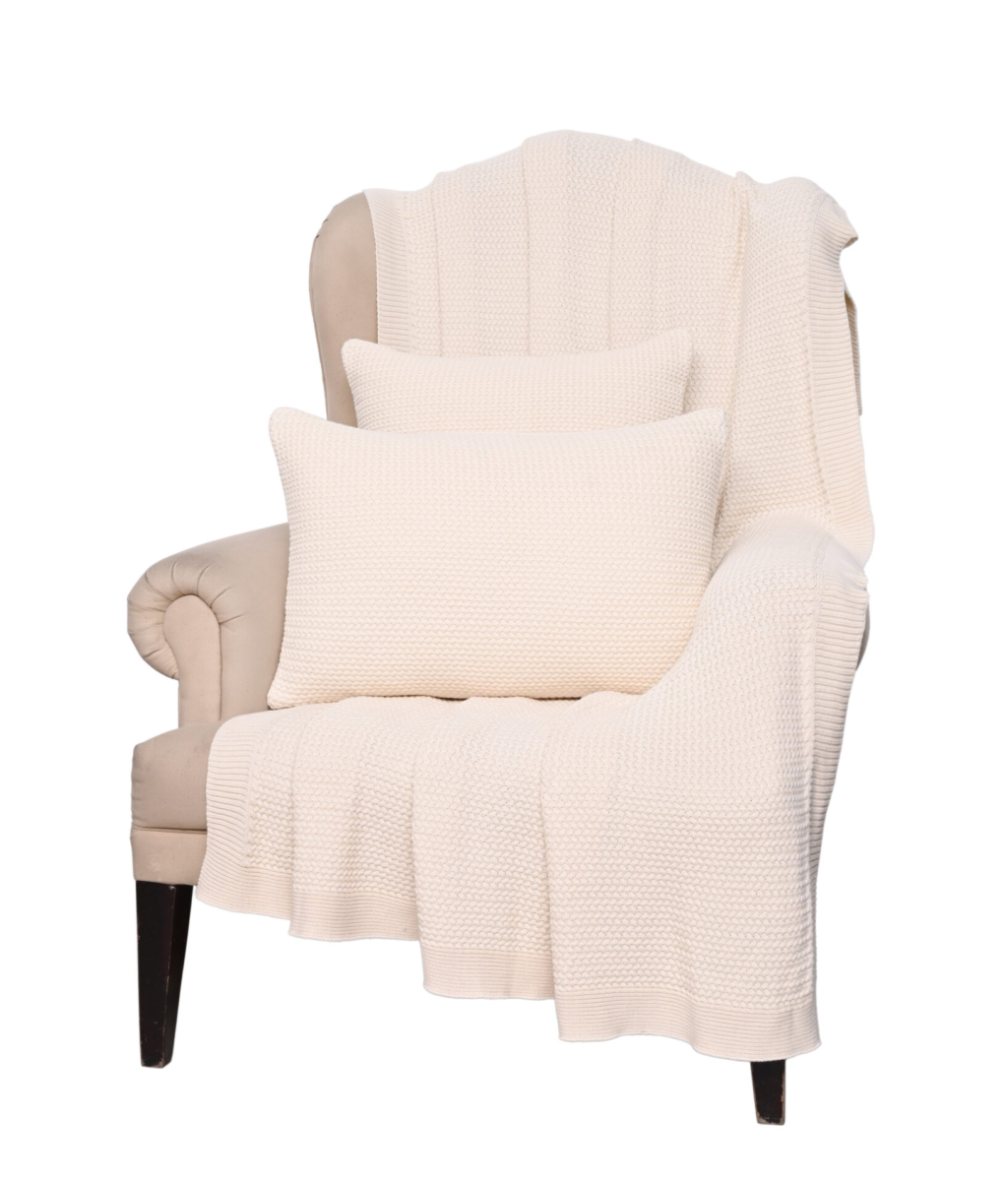 Mini Braid 130x180 THROW/BLANKET (Natural)