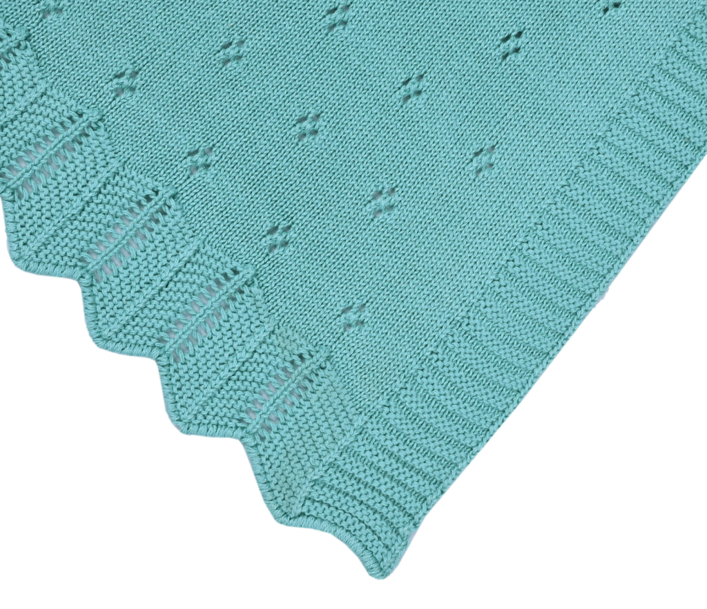 Bunny/Toy (Aqua) 80x100  Baby blanket with toy