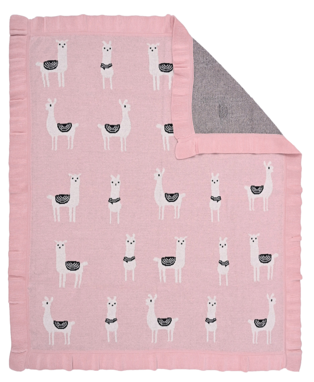 Lama/Toy (Pink) 80x100  Baby blanket with toy