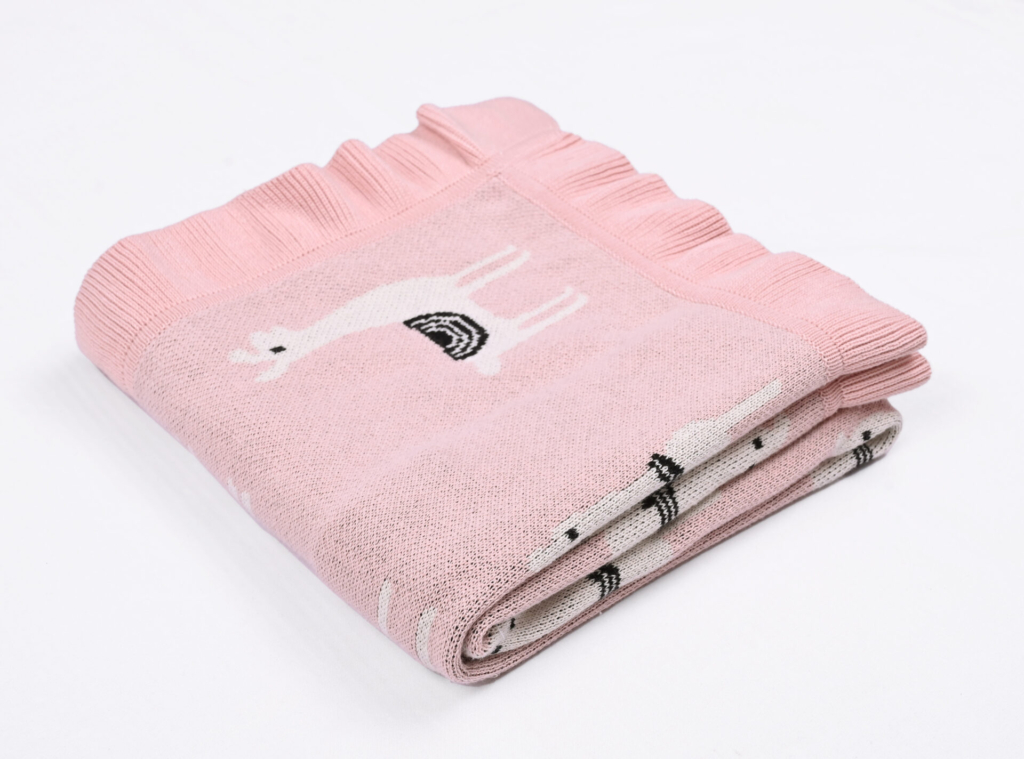 Lama/Toy (Pink) 80x100  Baby blanket with toy