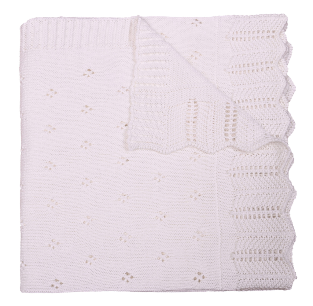 Bunny/Toy (Ivory) 80x100  Baby blanket with toy