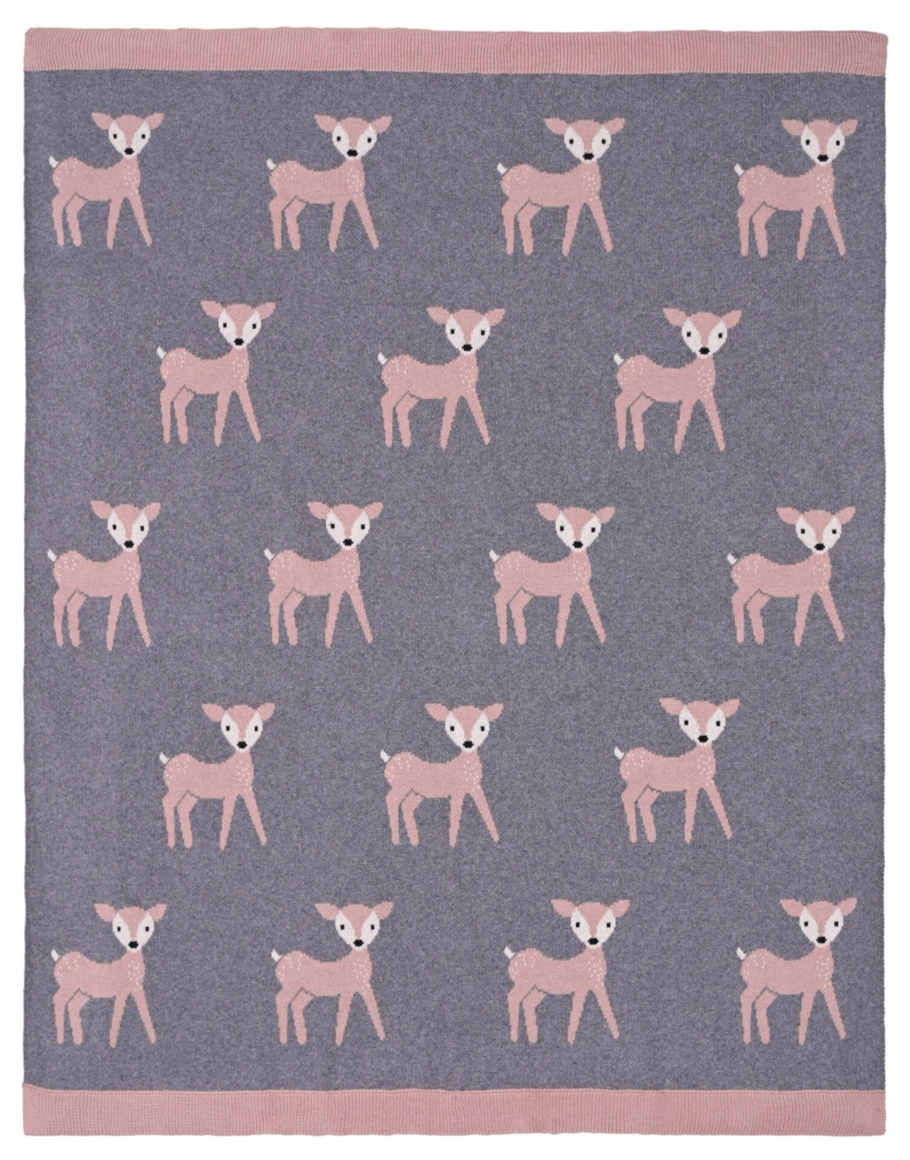 Baby Deer (Grey) 80x100 Baby/Blanket