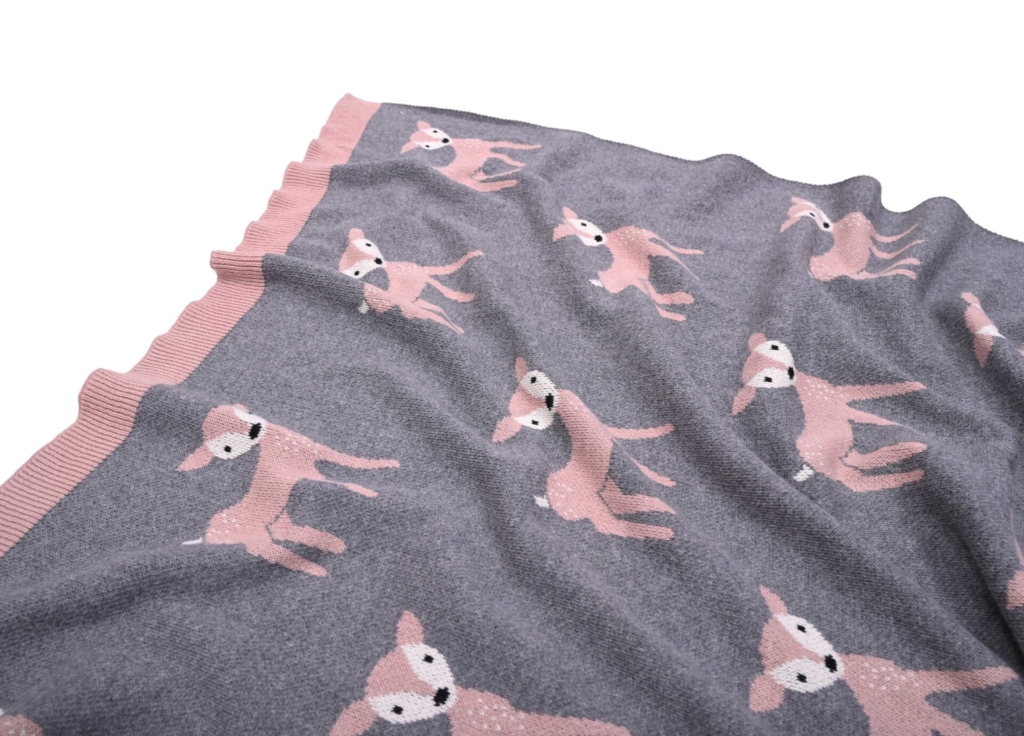 Baby Deer (Grey) 80x100 Baby/Blanket