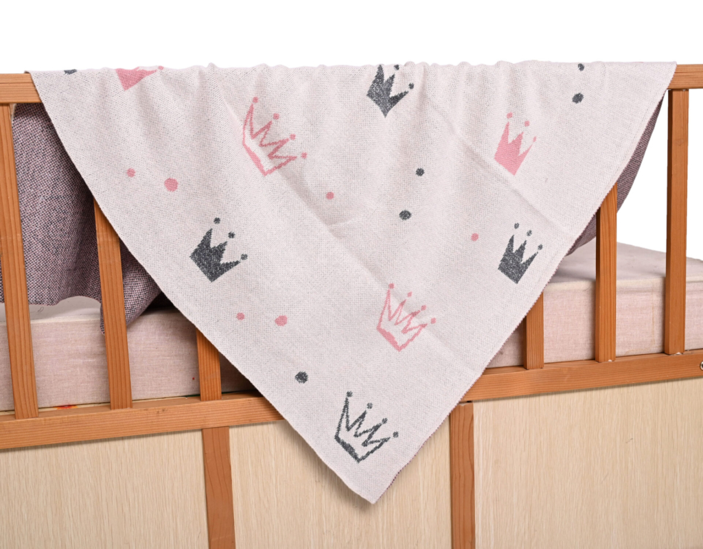 Crown (Natural) 80x100 Baby/Blanket