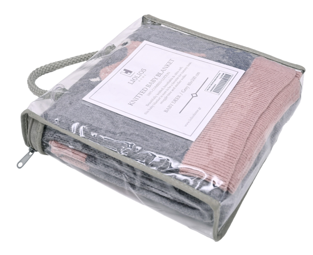 Baby Deer (Grey) 80x100 Baby/Blanket